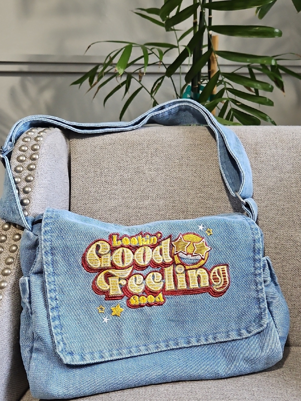 Denim Crossbody Bag